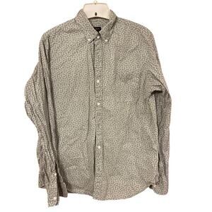 J. Crew Women's Green White Floral Button Down Medium
